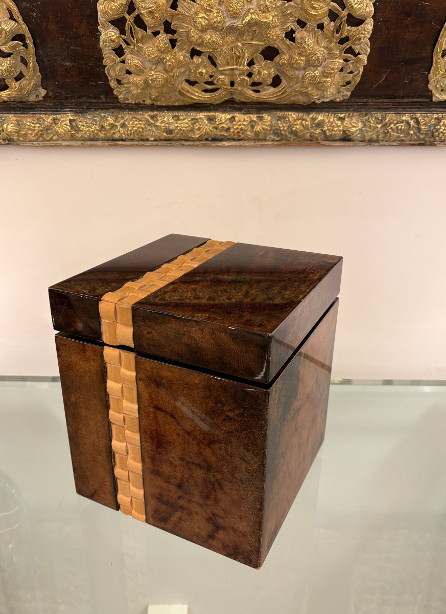 Boîte Aldo Tura en parchemin -photo-3