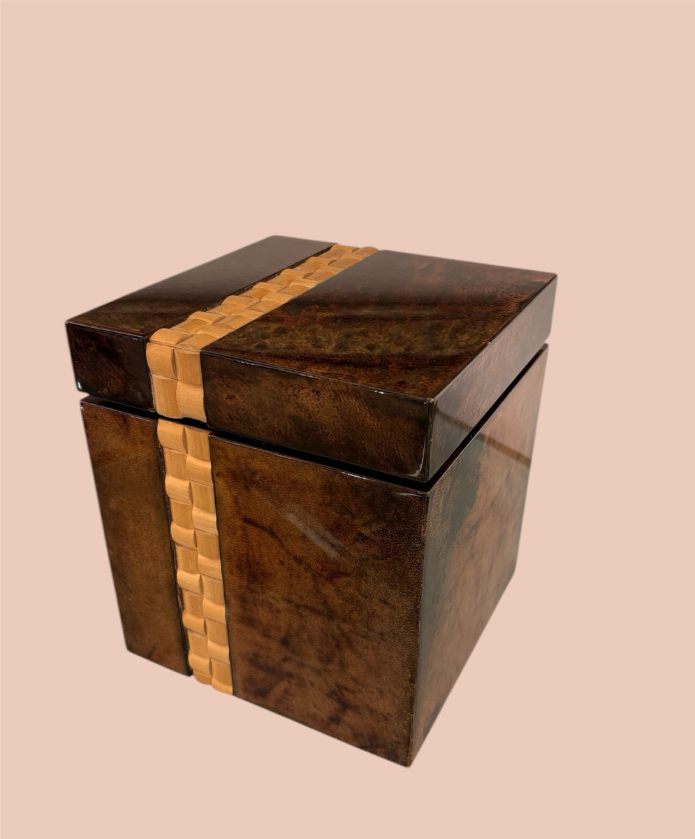 Boîte Aldo Tura en parchemin 