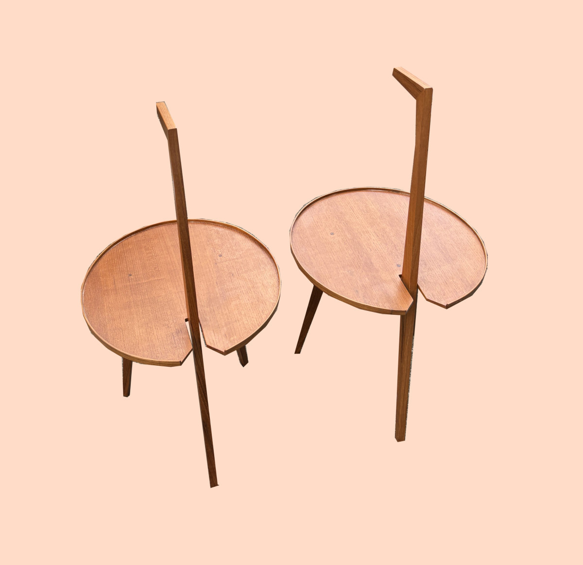 Paire de bouts de canapé « Cicognino », design Franco Albini