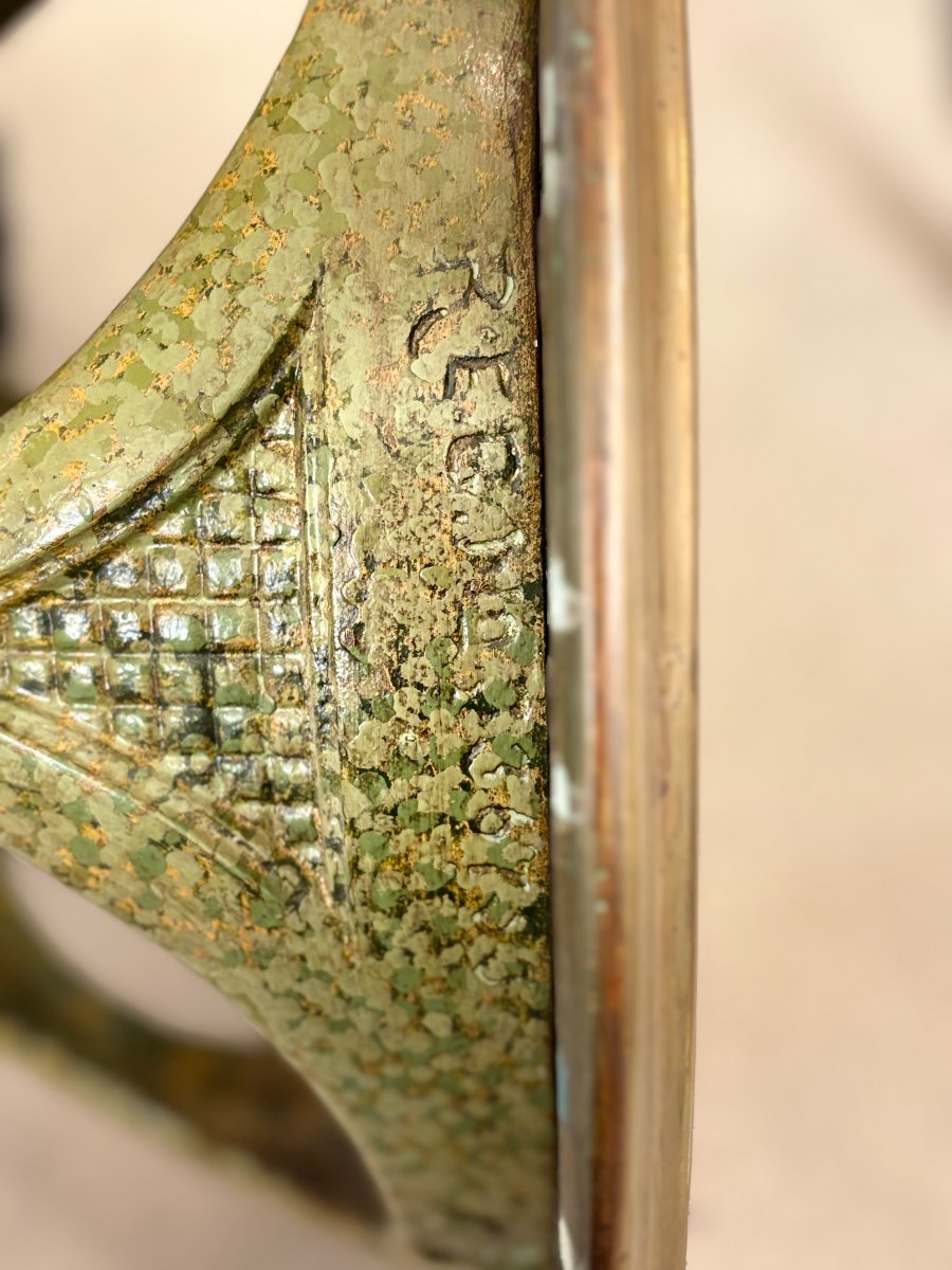 Pair Of Cast-iron And Copper Pedestal Tables-photo-3