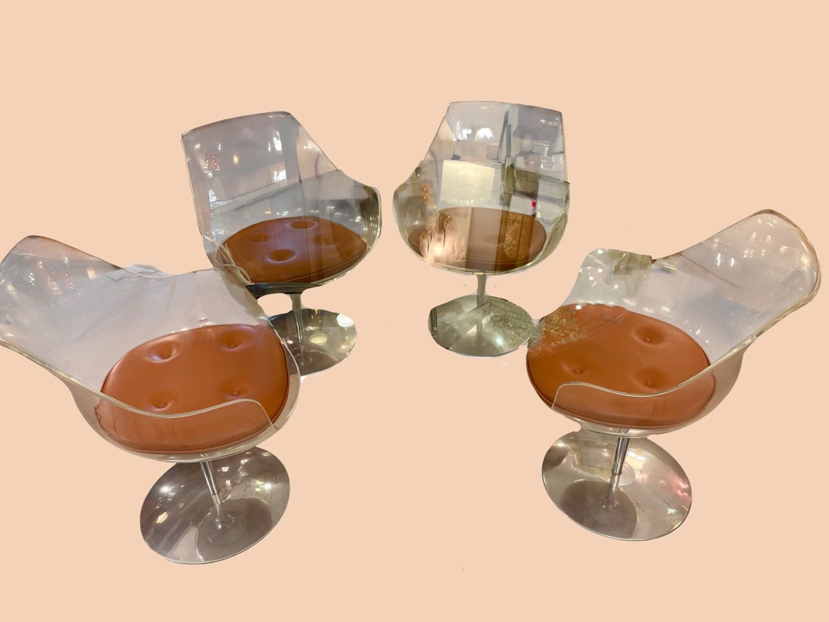 Suite de quatre chaises modèle « Champagne »-photo-2