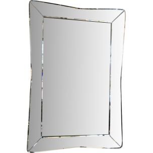 Mirror With Curved And Curved Edges, Circa 1950