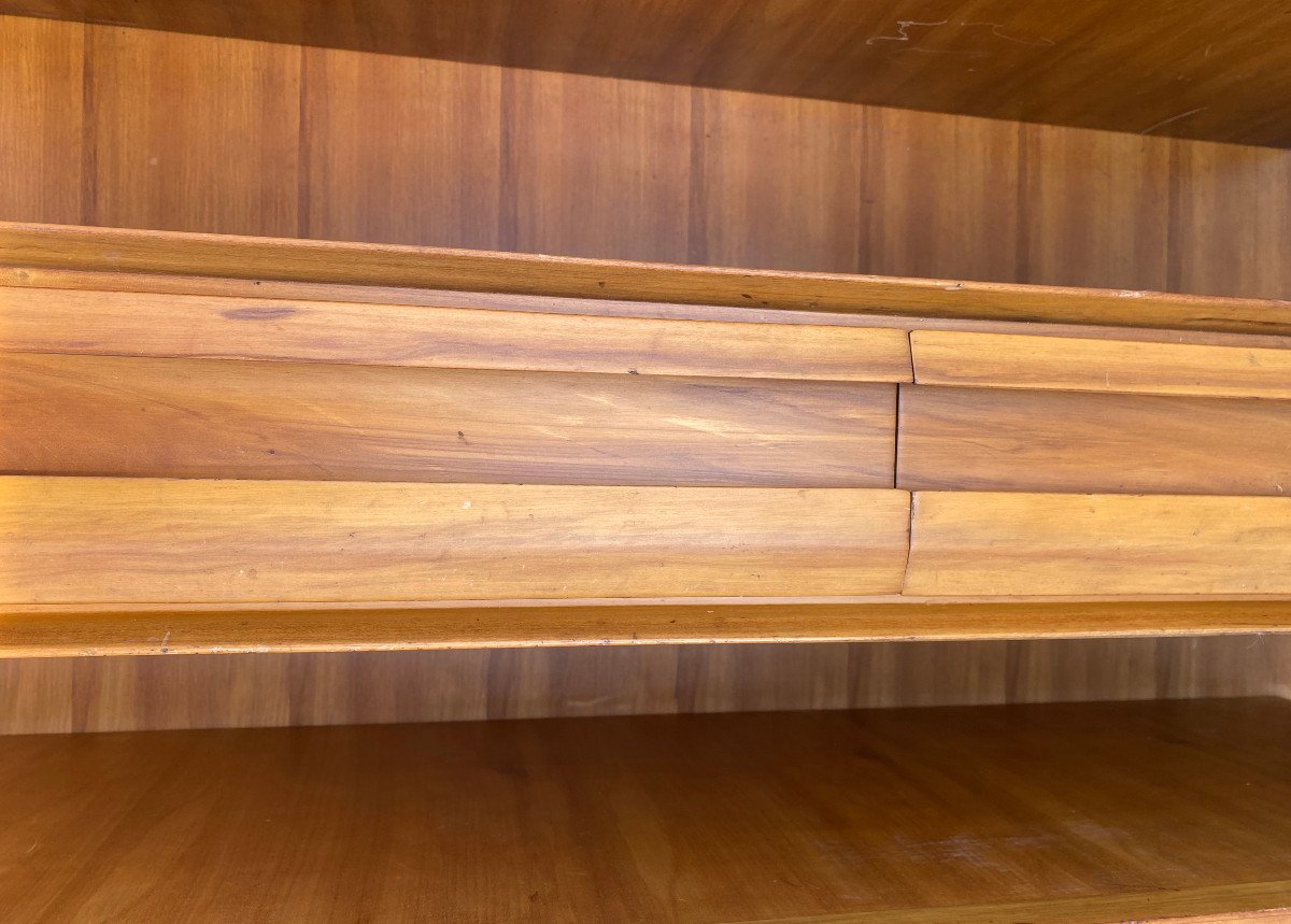Bookcase On Wall Panel With Three Boxes, Design Silvio Cavatorta, 1960-photo-3