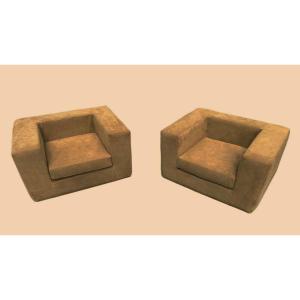 Paire de fauteuils Modèle Throw-away, circa 1965