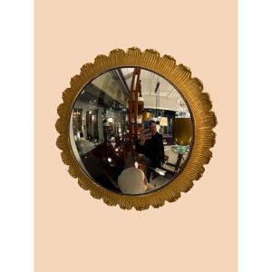 Witch Mirror With Gilt Bronze Frame, Circa 1960