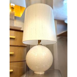 Art Deco Crackled Ceramic Lamp