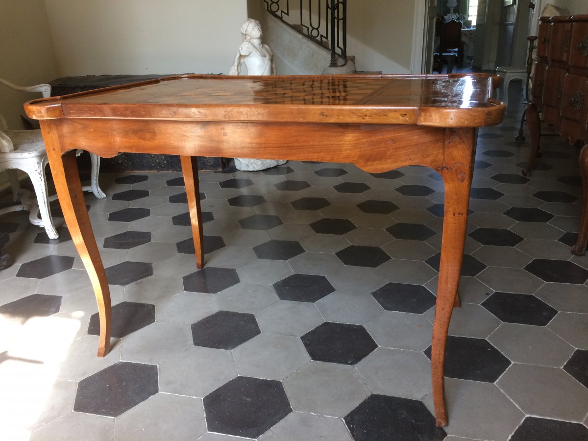 Tric Trac Table Walnut Louis XV-photo-3