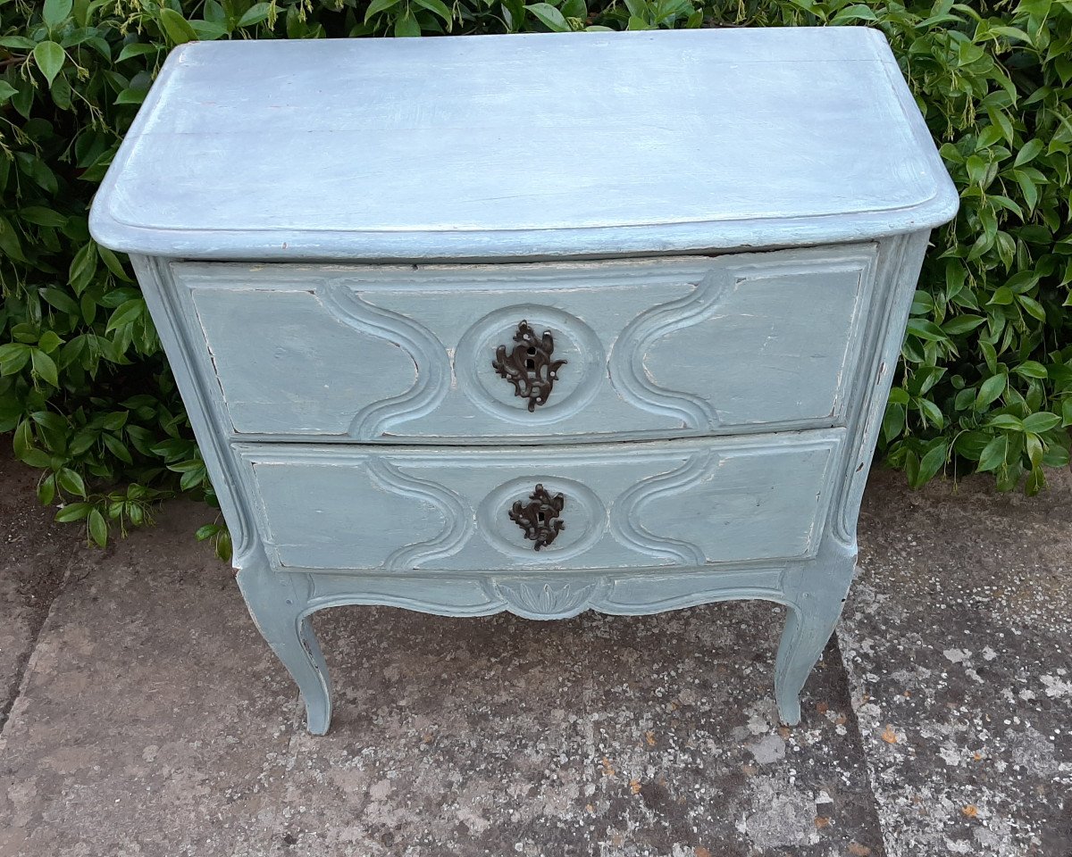 Petite commode  en bois peint de style XVIII eme -photo-3