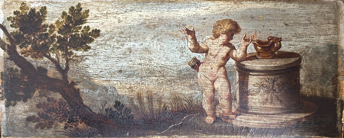 Paire de Tableaux Flamands Anciens, XVIIe siècle - CORNELIUS GALLE (École/Peinture Flamande)-photo-3