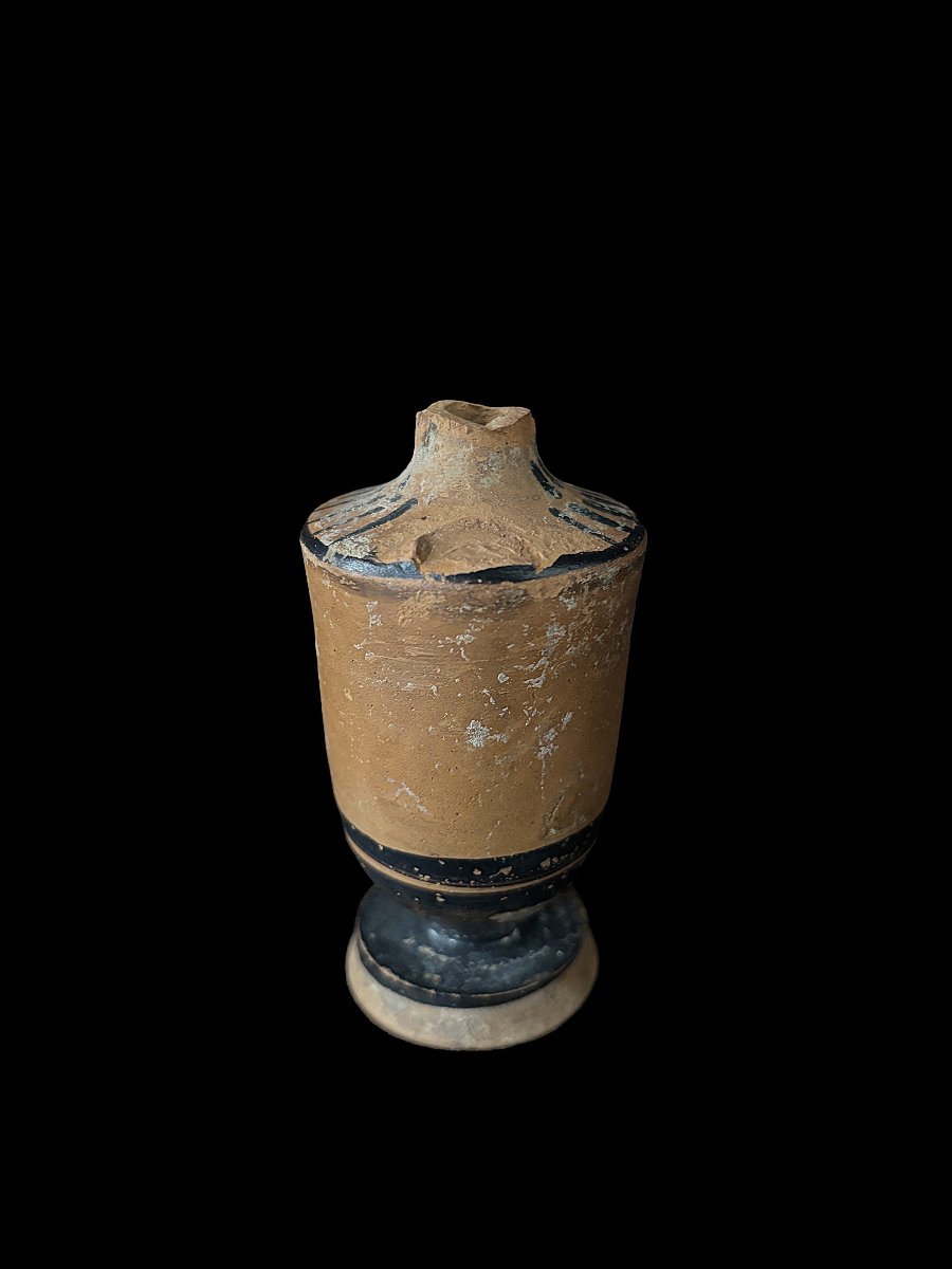 Lécythe (Lekythos) Antique, Grèce Epoque Classique (500 av. J.-C.) - Céramique Attique-photo-3