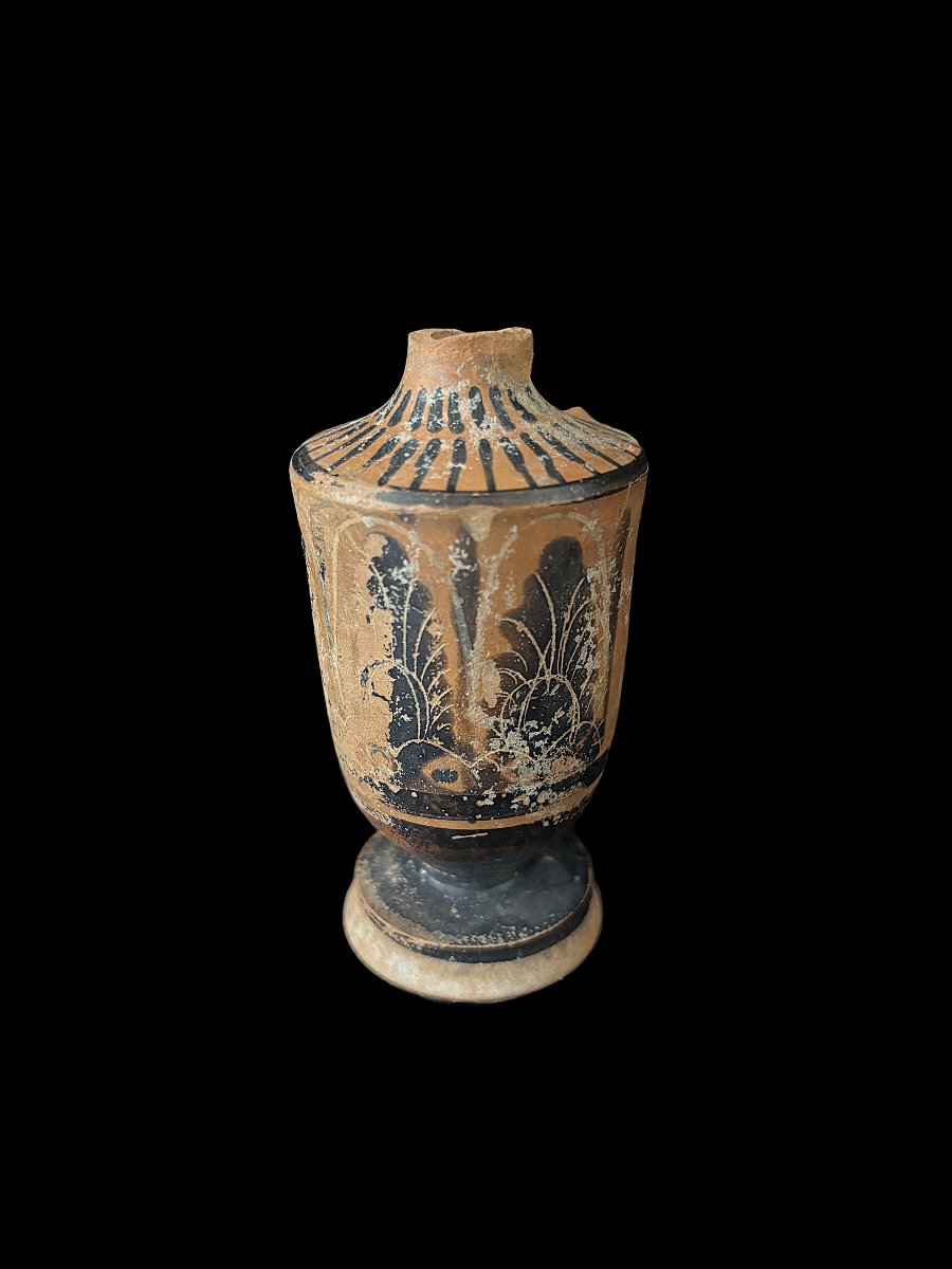Lécythe (Lekythos) Antique, Grèce Epoque Classique (500 av. J.-C.) - Céramique Attique