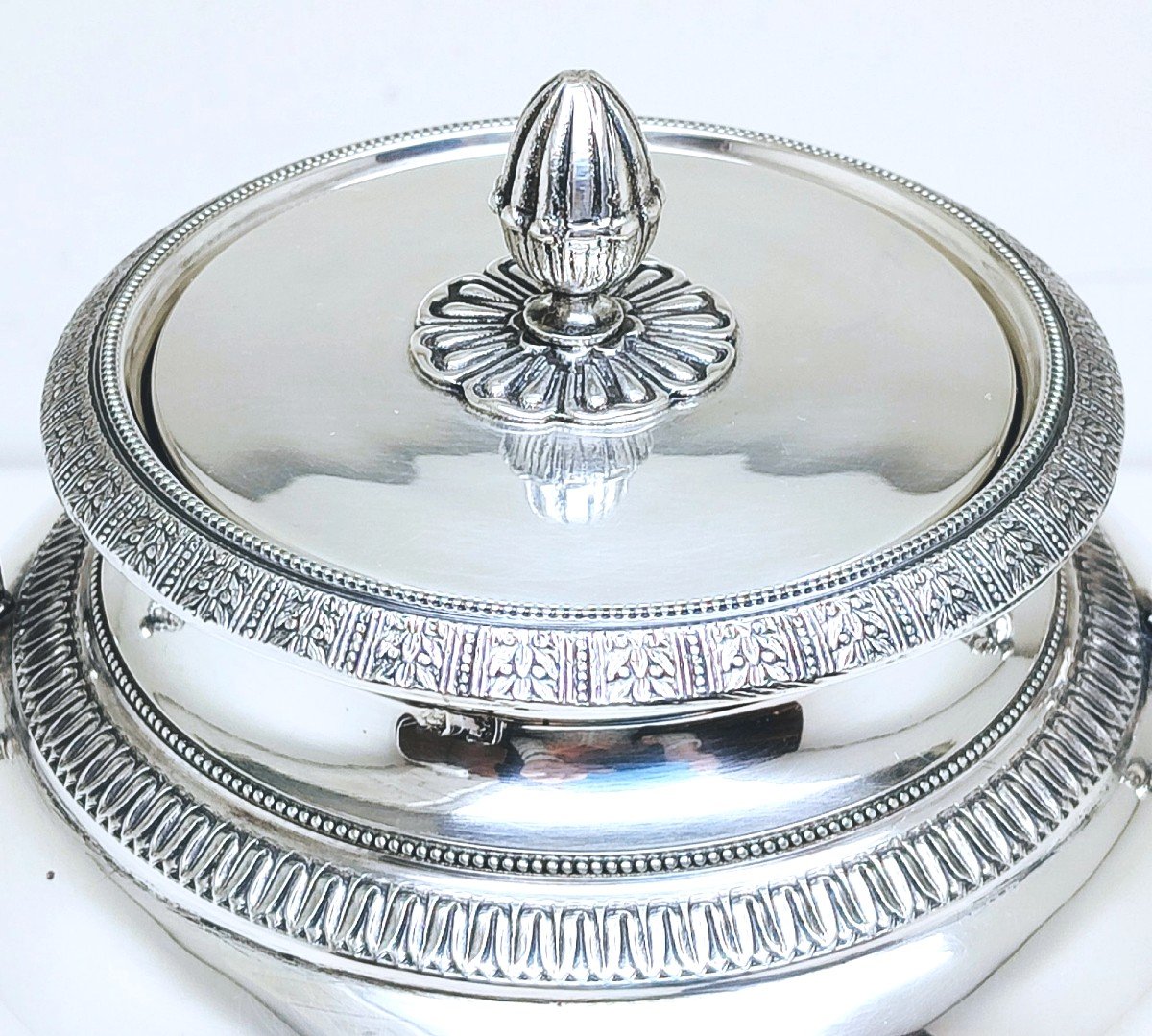 Sucrier empire en argent massif -photo-1