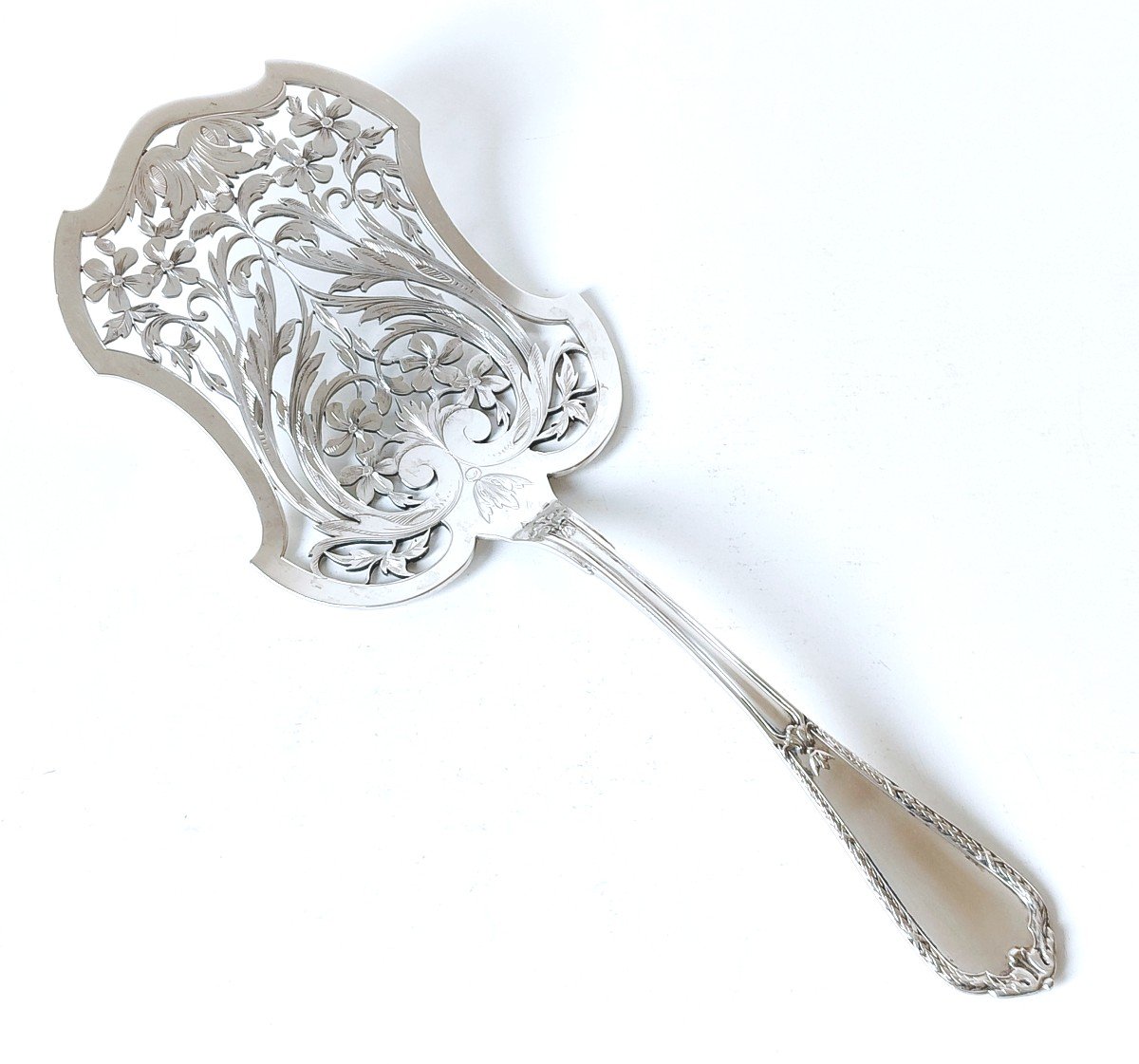 Solid Silver Asparagus Server -photo-2
