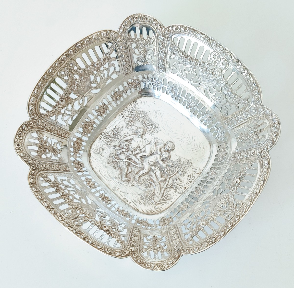 Corbeille en argent massif -photo-2