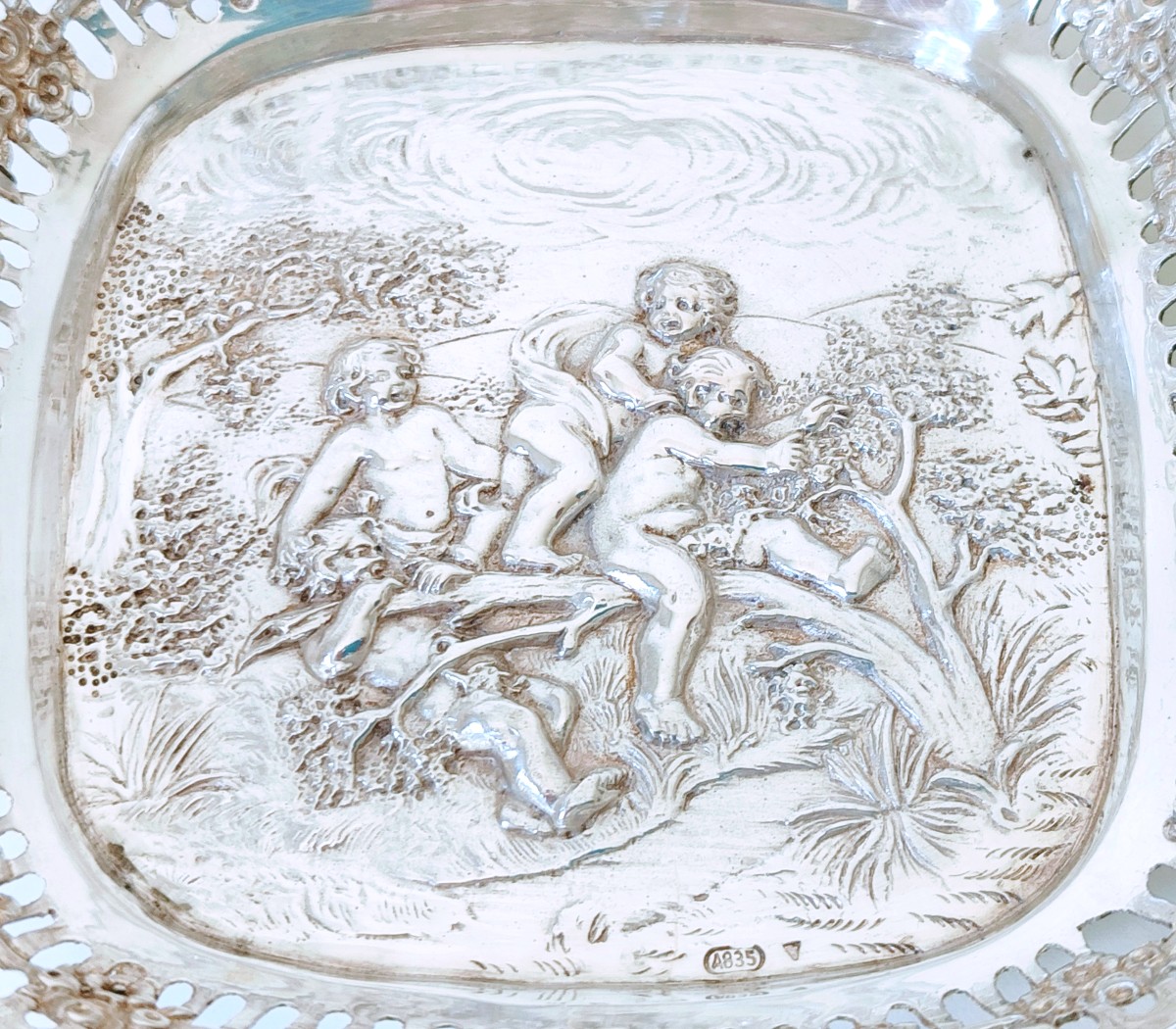 Corbeille en argent massif -photo-1