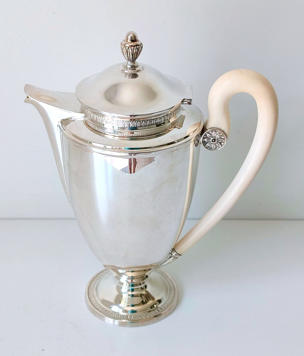 Solid Silver And Ivory Coffee And Tea Service -photo-3