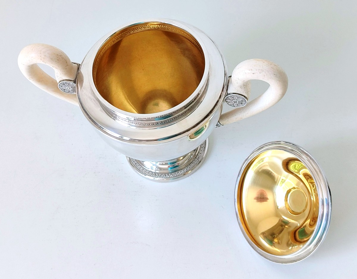 Solid Silver And Ivory Coffee And Tea Service -photo-2
