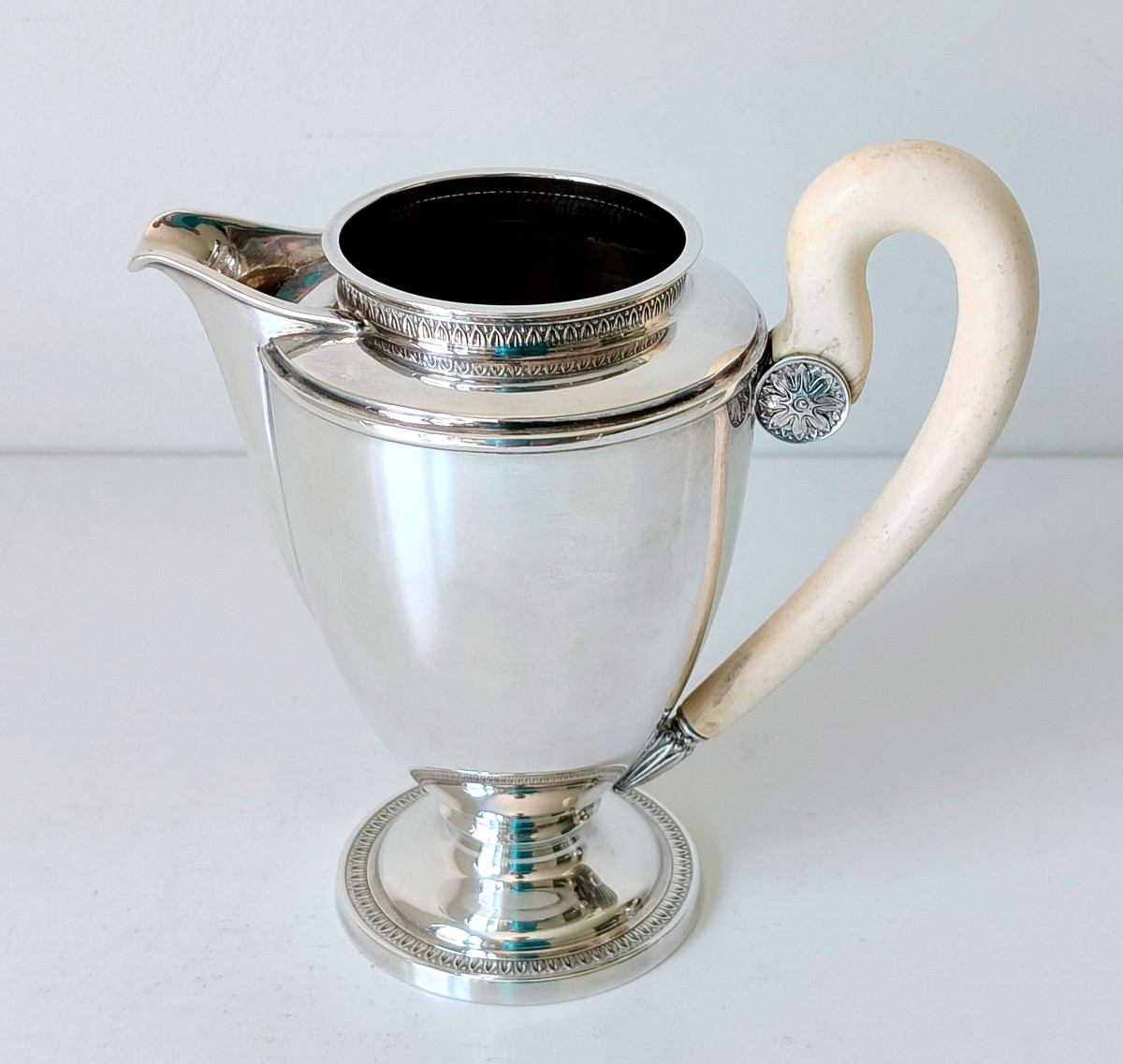 Solid Silver And Ivory Coffee And Tea Service -photo-3