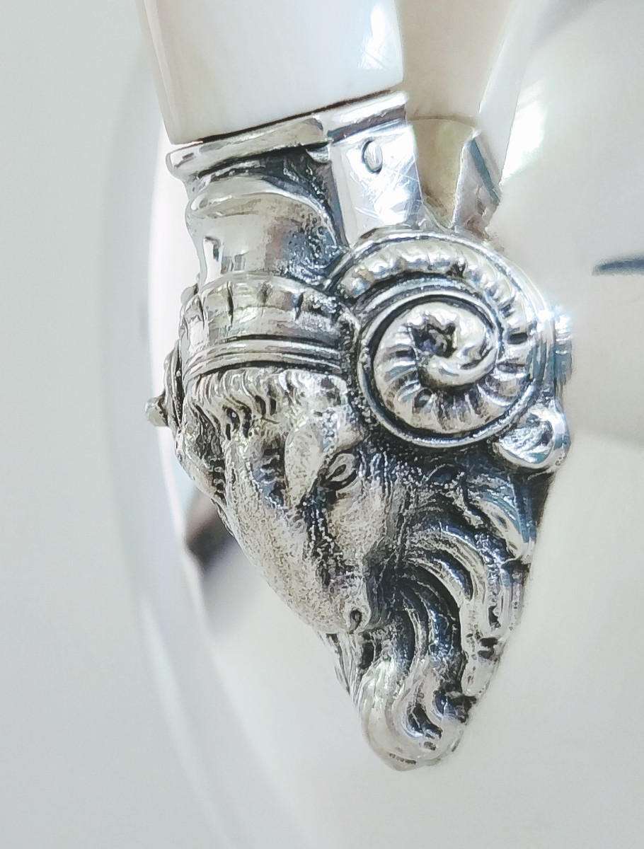 Empire Style Coffee Pot In Solid Silver And Ivory -photo-3