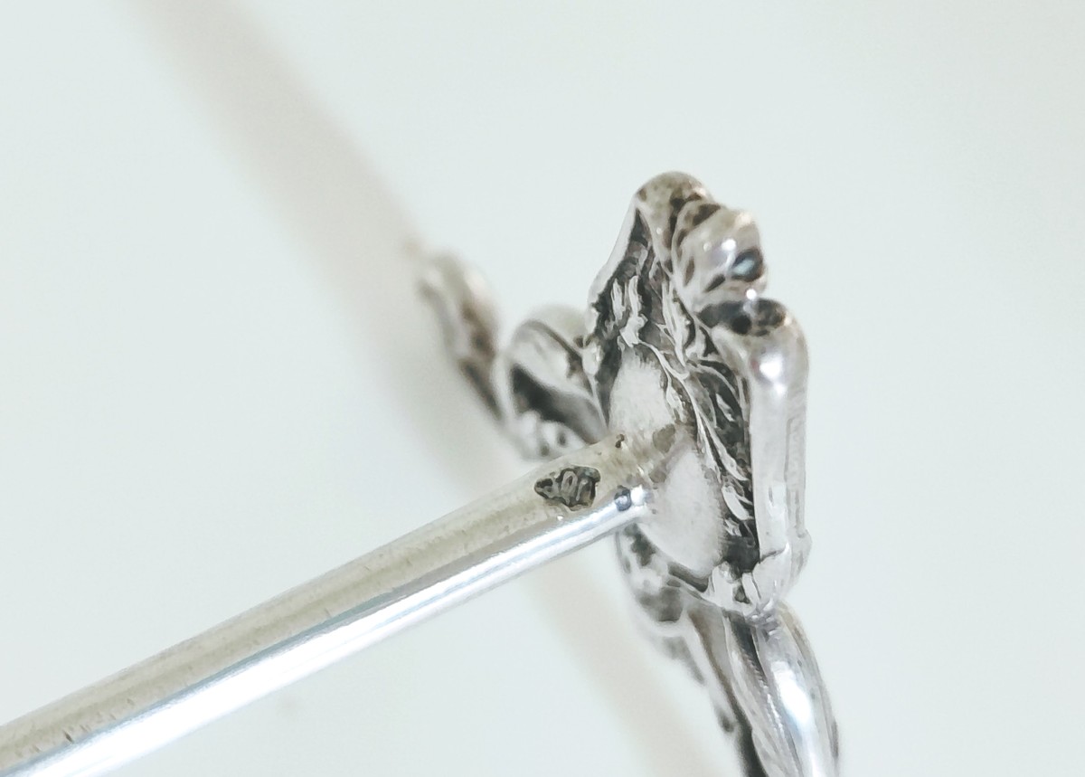 Huit porte couteaux en argent massif -photo-3