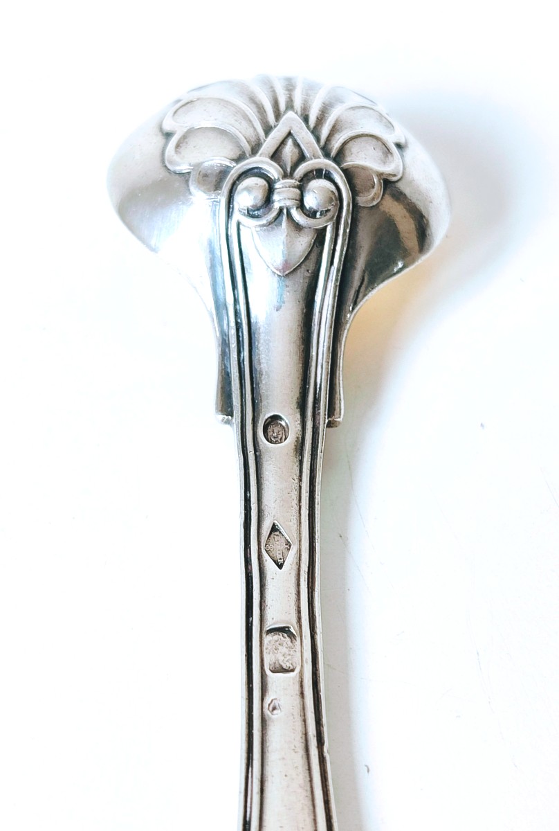 Solid Silver Coat-of-arms Mustard Spoon 1819-1838 -photo-6