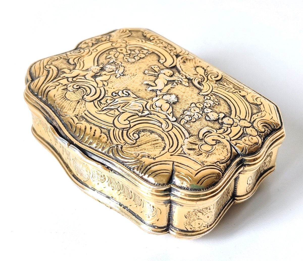 Boîte à priser en argent massif Paris 1730-photo-3