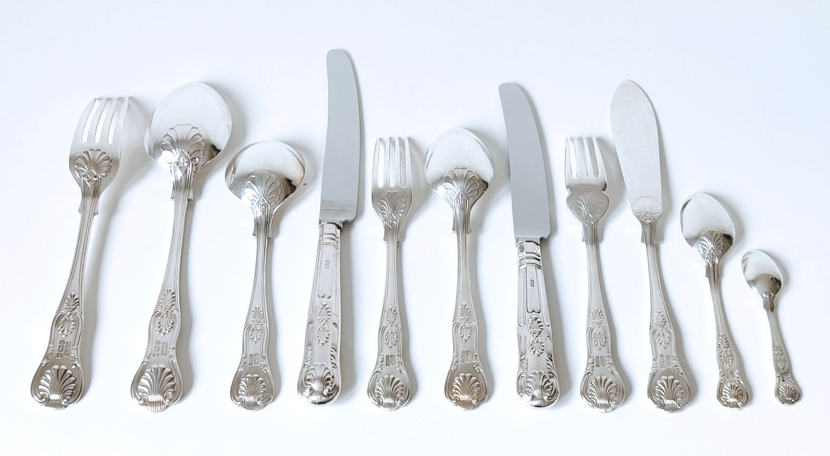 Kings Pattern 87-piece Sterling Silver Cutlery Set -photo-3