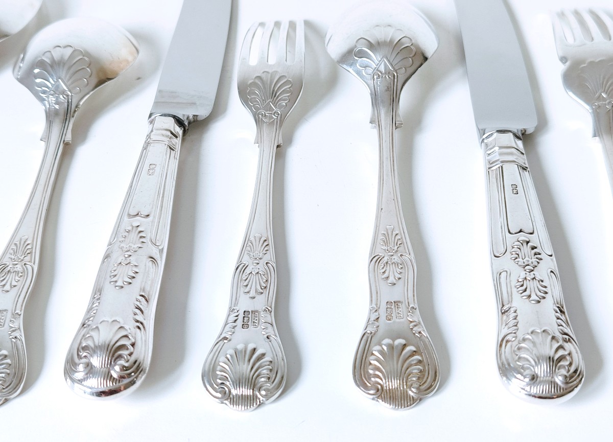 Kings Pattern 87-piece Sterling Silver Cutlery Set -photo-4