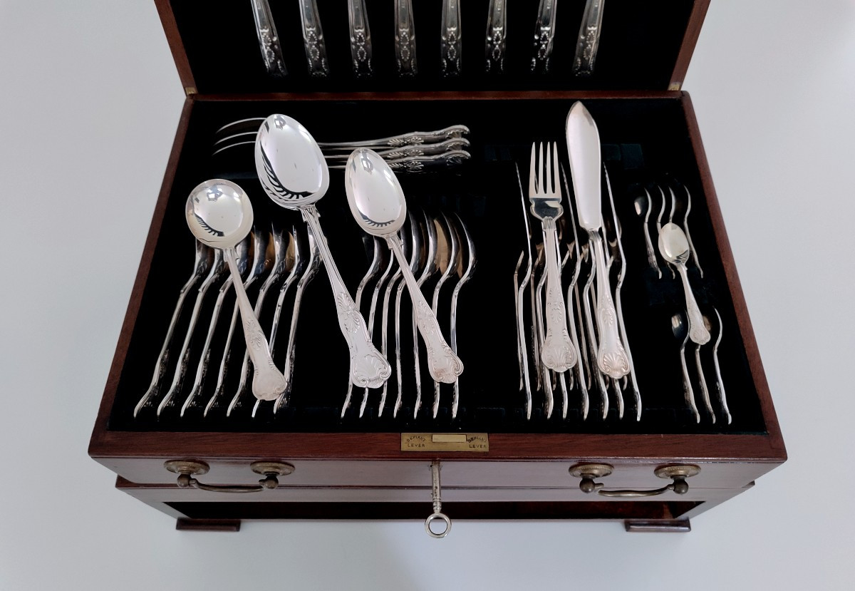Kings Pattern 87-piece Sterling Silver Cutlery Set -photo-3