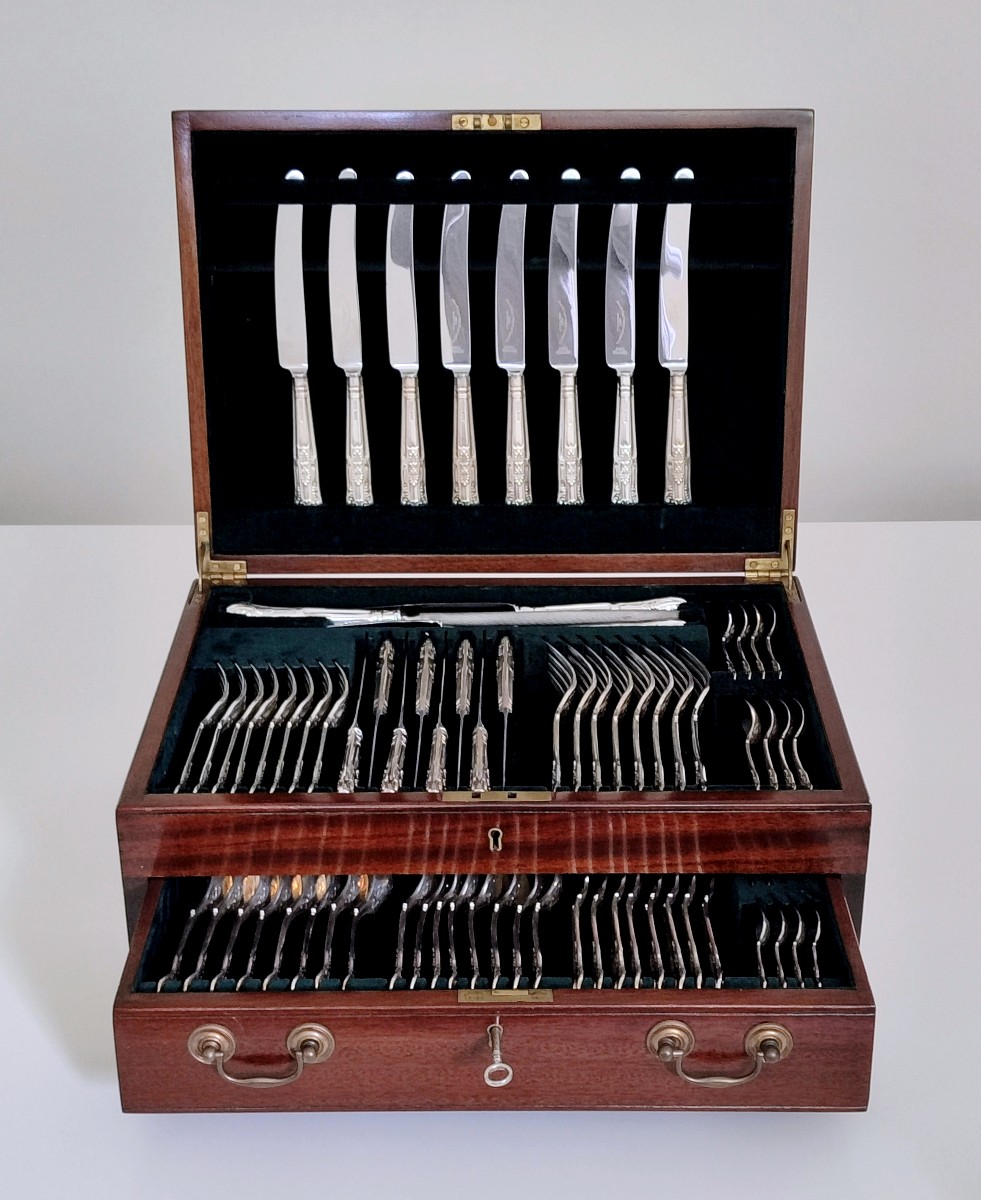 Kings Pattern 87-piece Sterling Silver Cutlery Set 