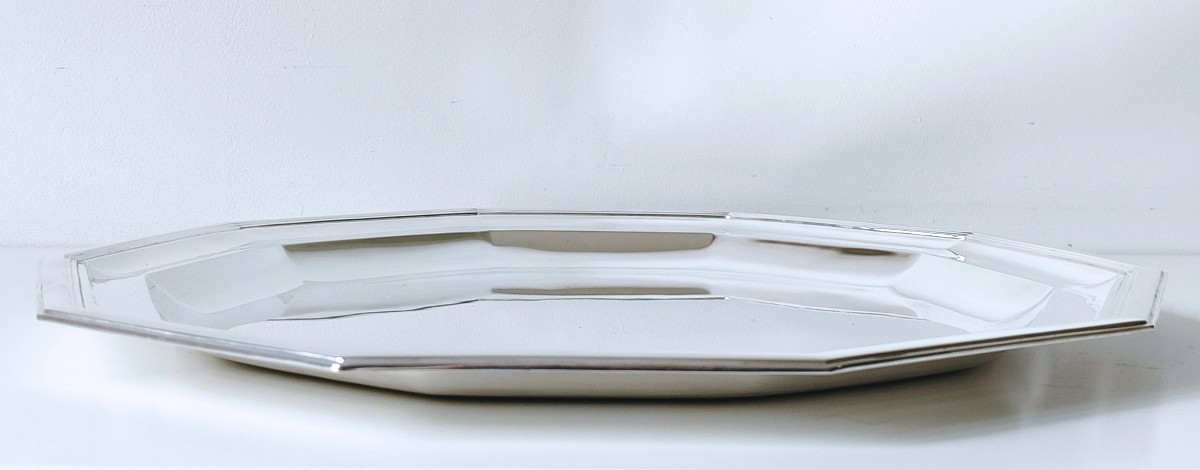Art Deco Serving Dish In Solid Silver 