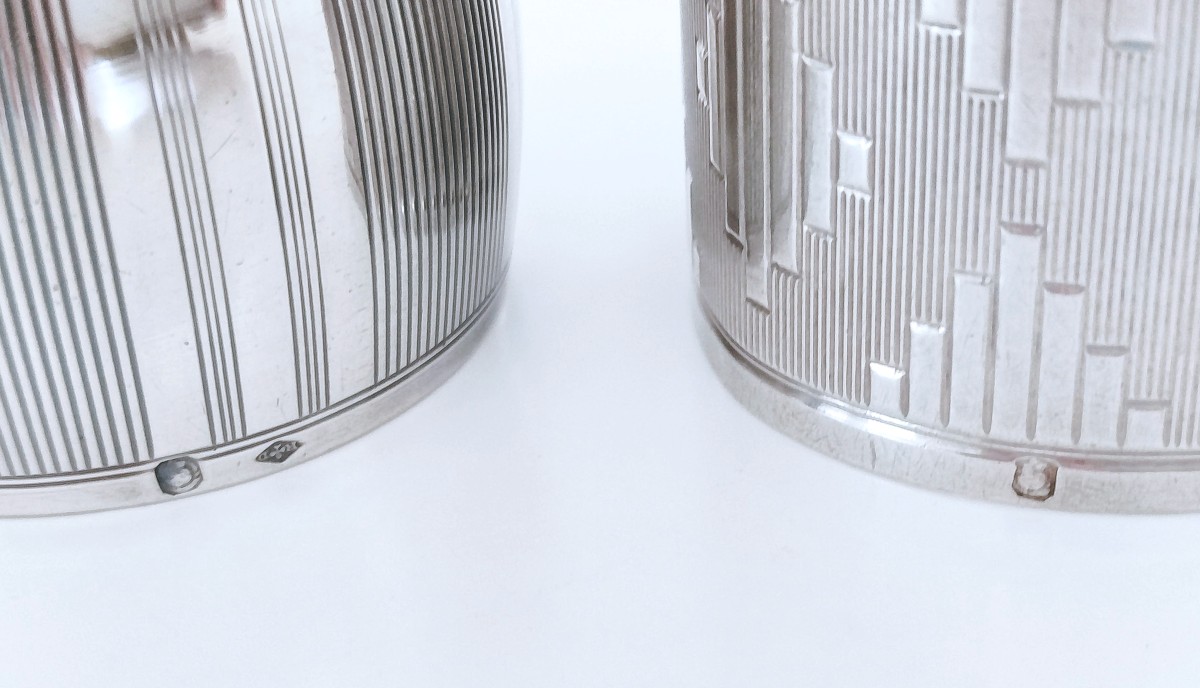 Four Art Deco Napkin Rings In Solid Silver -photo-1