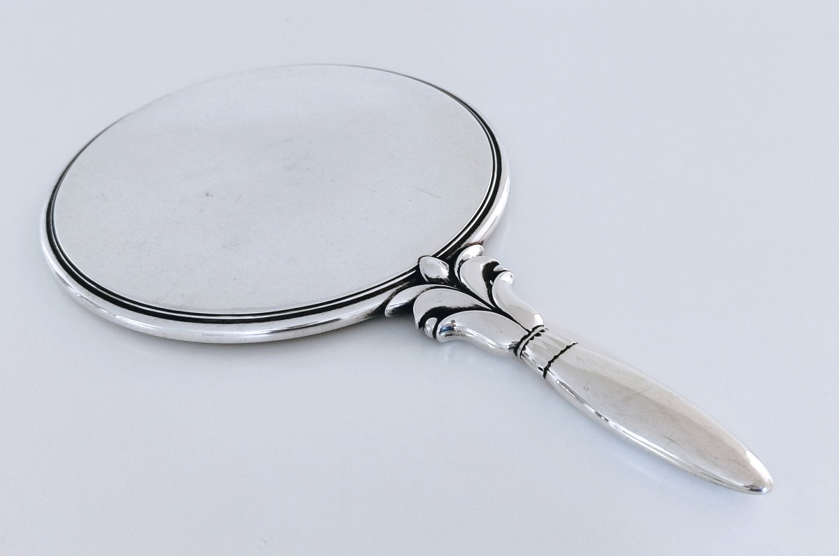 Georg Jensen Solid Silver Hand Mirror -photo-2