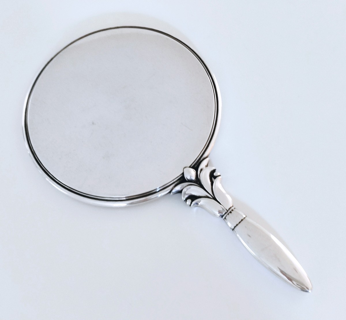 Georg Jensen Solid Silver Hand Mirror -photo-3
