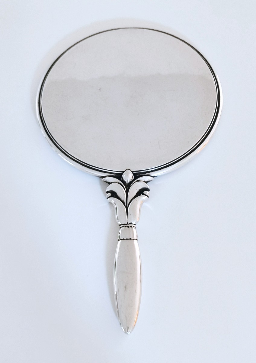 Georg Jensen Solid Silver Hand Mirror -photo-4