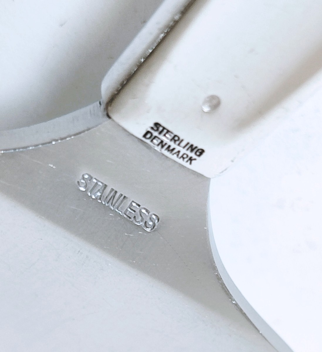 Couverts à servir en argent massif Georg Jensen modèle Cypress -photo-3