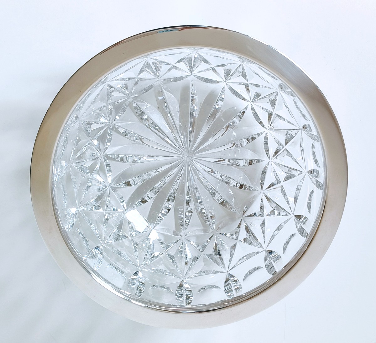 Coupe en cristal et argent massif -photo-3