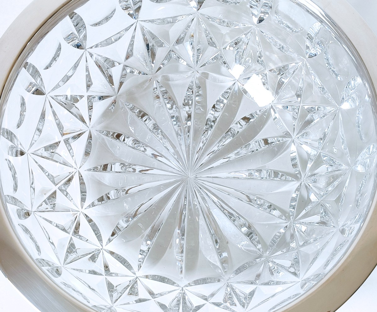 Coupe en cristal et argent massif -photo-4