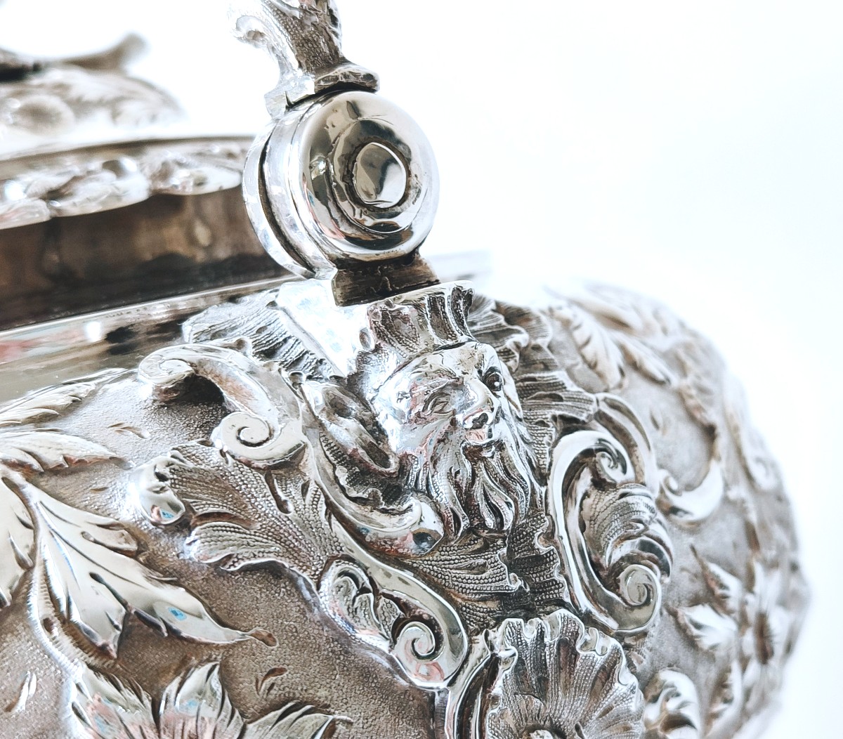 Samovar avec le réchaud en argent massif Londres 1835-photo-1
