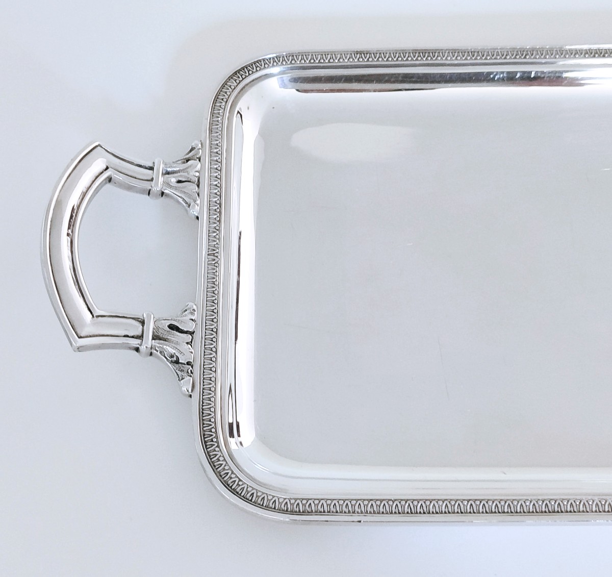 Empire Style Tray In Solid Silver -photo-4