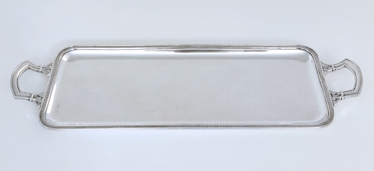 Empire Style Tray In Solid Silver 