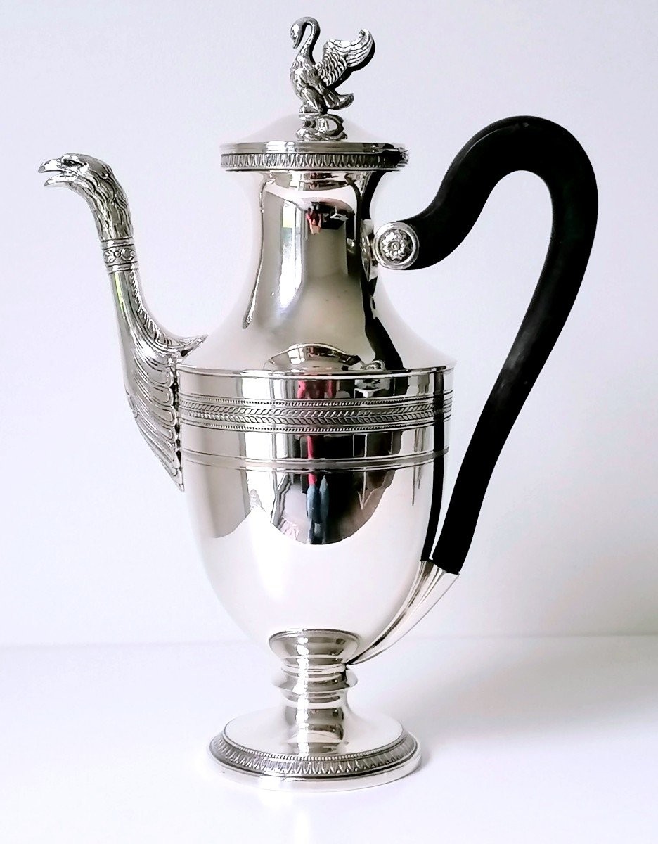 Empire Style Coffee Pot In Solid Silver 
