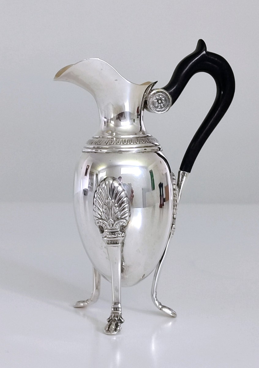 Empire Milk Jug And Sugar Bowl In Solid Silver -photo-2