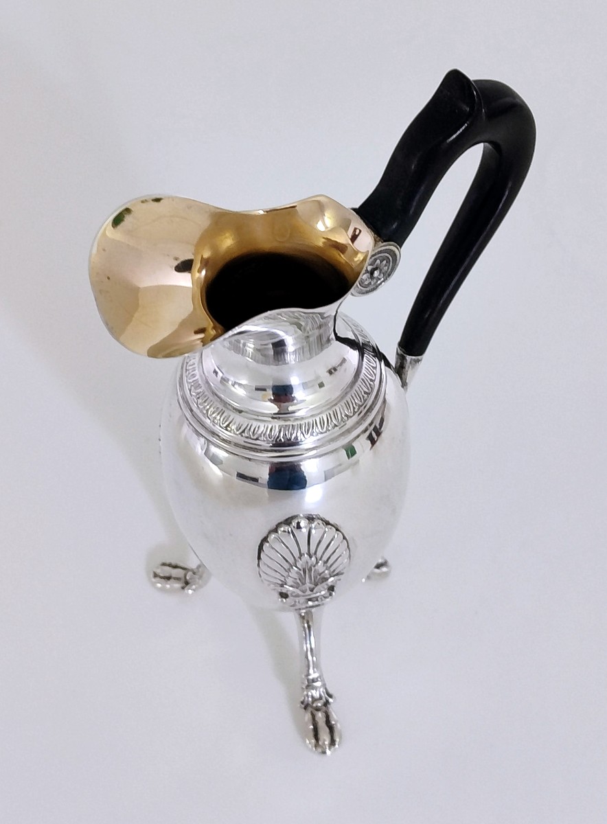 Empire Milk Jug And Sugar Bowl In Solid Silver -photo-4