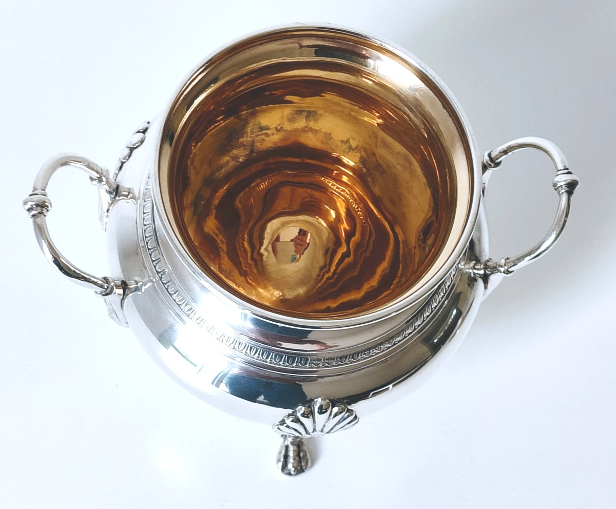 Empire Milk Jug And Sugar Bowl In Solid Silver -photo-3