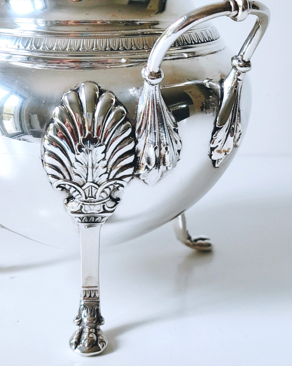 Empire Milk Jug And Sugar Bowl In Solid Silver -photo-5