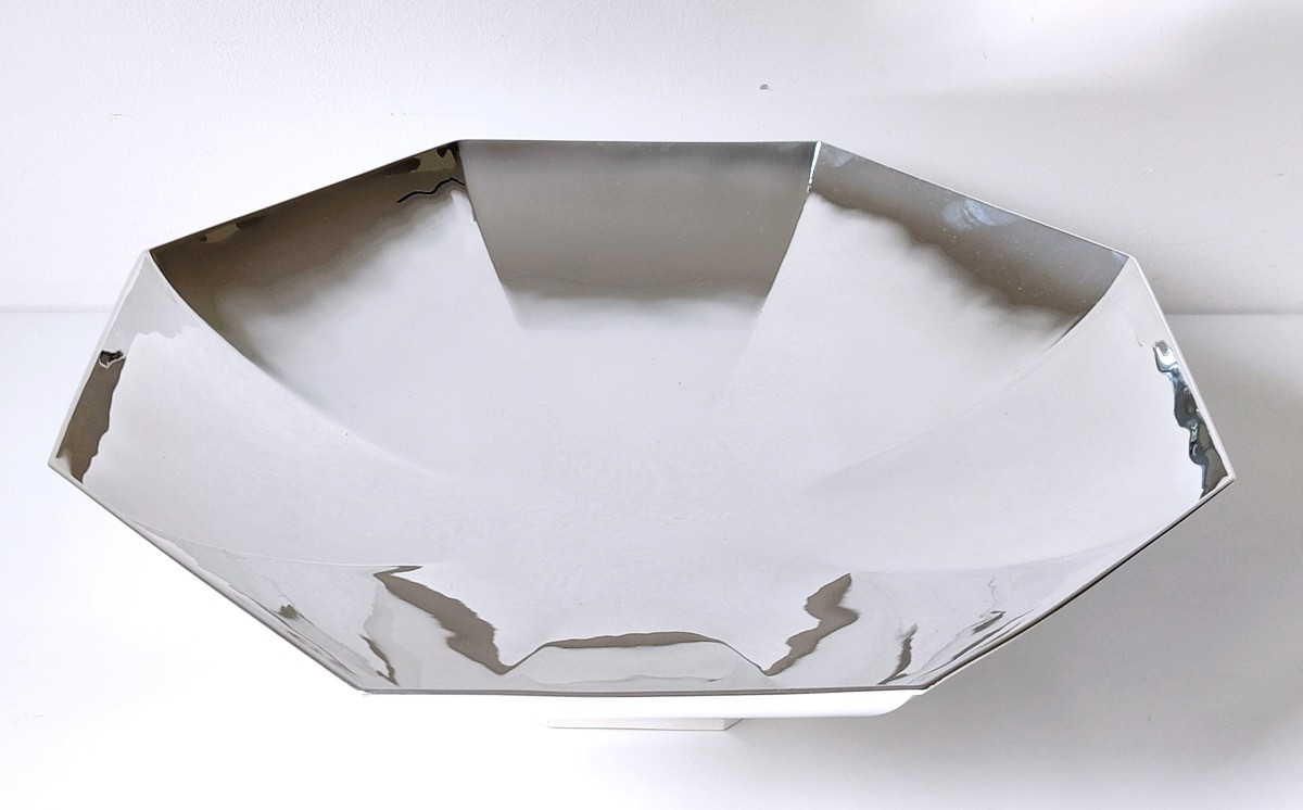 Coupe, milieu de table art deco en argent massif Wolfers -photo-4