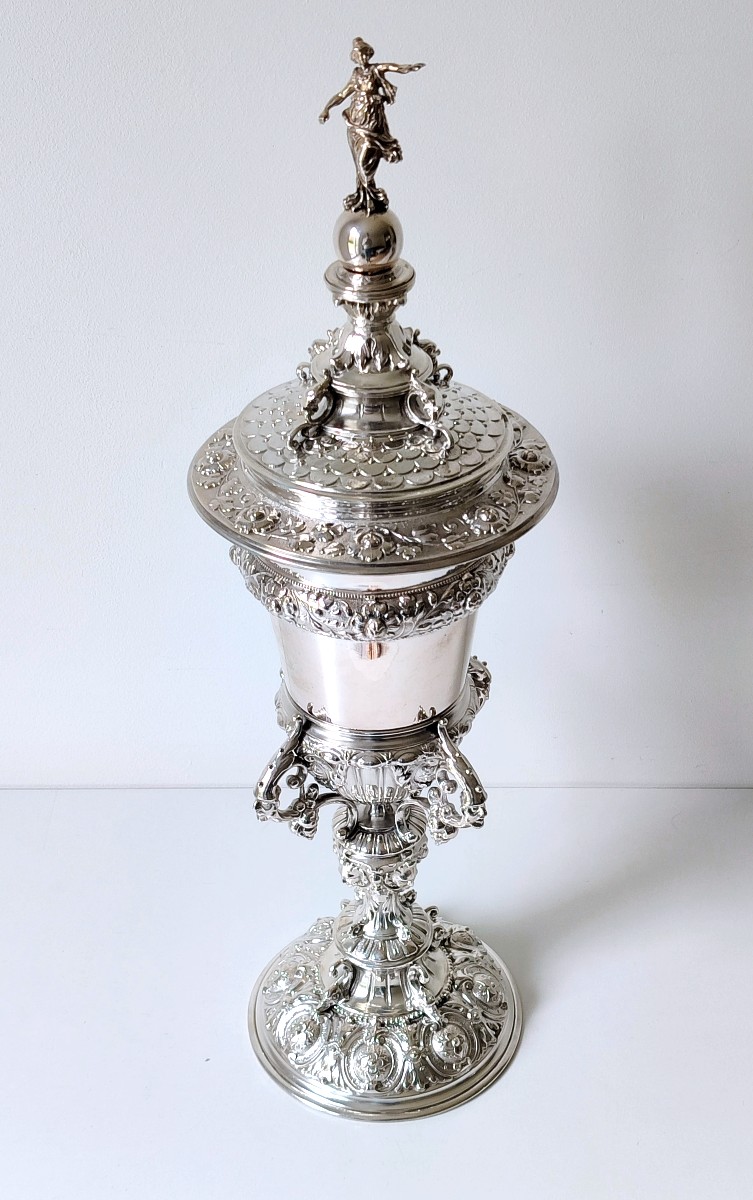 Coupe couverte en argent massif -photo-2