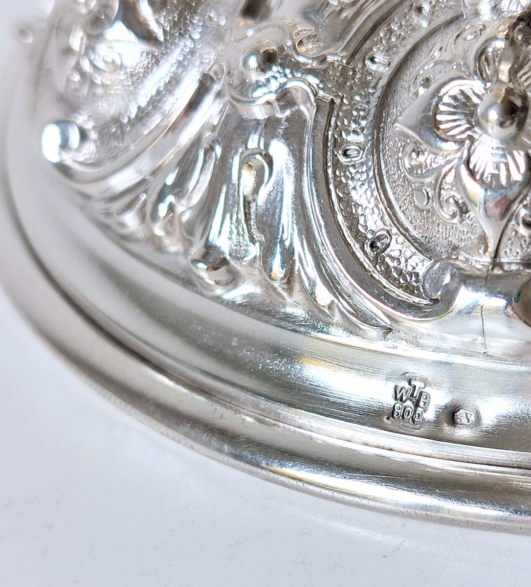 Coupe couverte en argent massif -photo-7