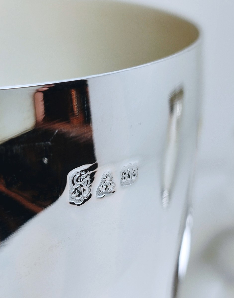 Shaker avec timbale art deco en argent massif Wolfers -photo-4